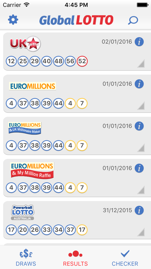 Screenshot #2 pour Global-Lotto