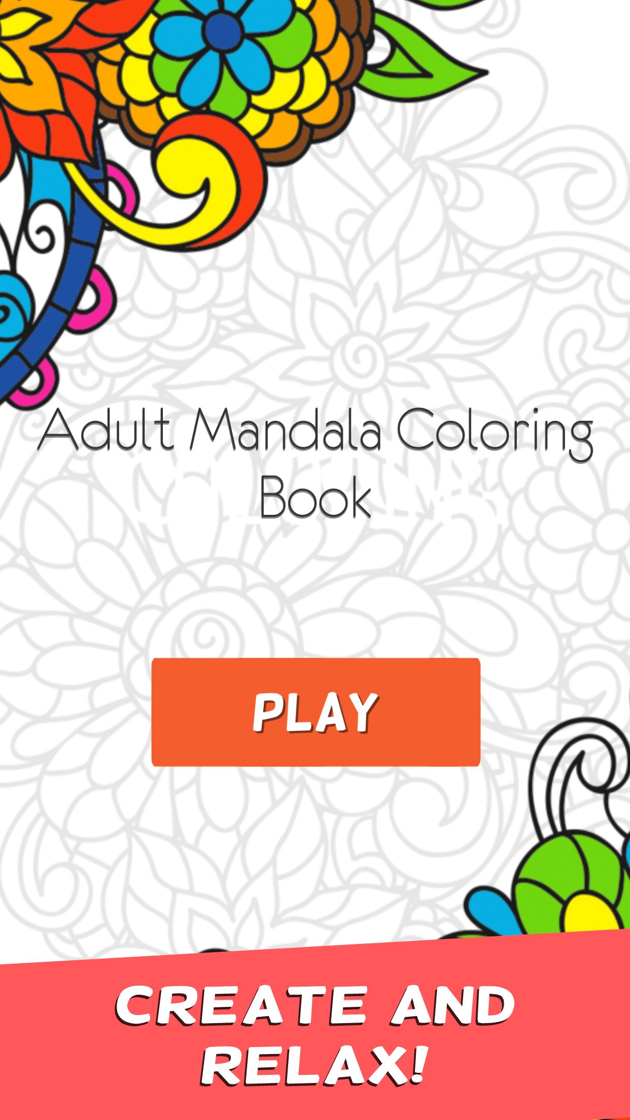 Adult Mandala Coloring Book Therapy Stress Relief