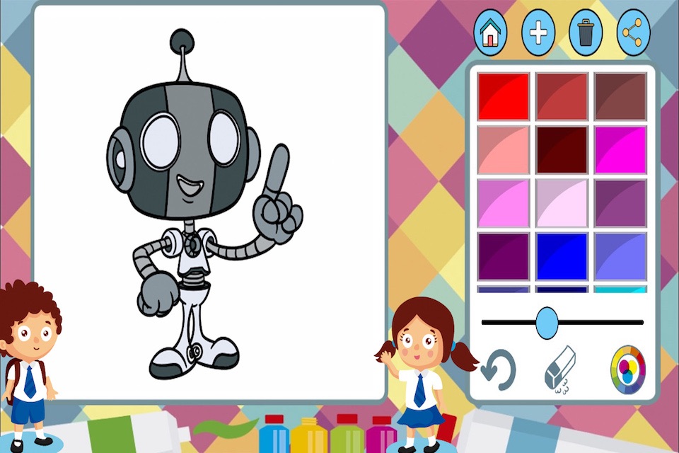 Monsters and robots to paint - coloring book screenshot 4