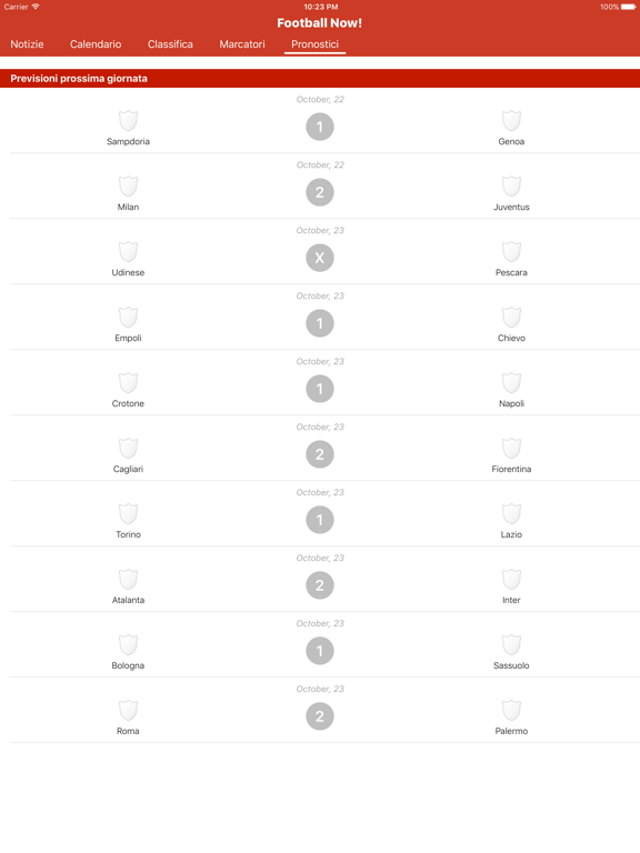Football Now! - Serie A 2016 - 2017 iPad screenshot 5 - Sports app