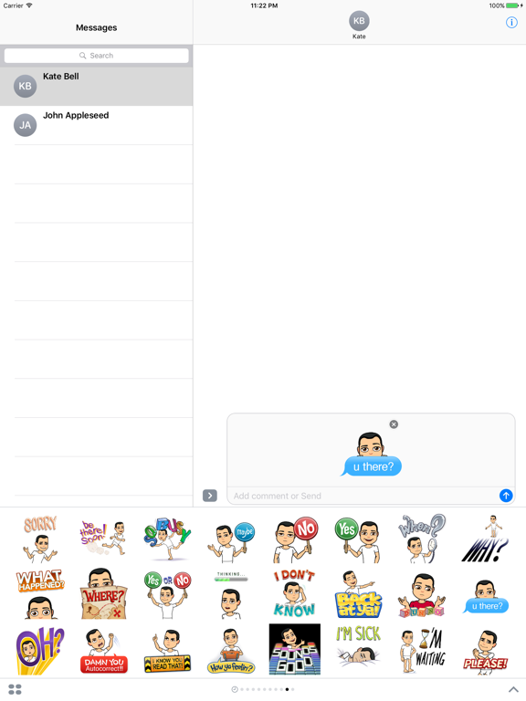 Quick replies stickers - emoji - emoticons