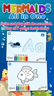 mermaid princess coloring book for kids iphone screenshot 1