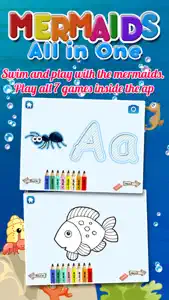 Mermaid Princess Coloring Book for Kids screenshot #1 for iPhone