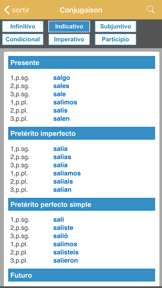Dictionnaire Français-Espagnol screenshot