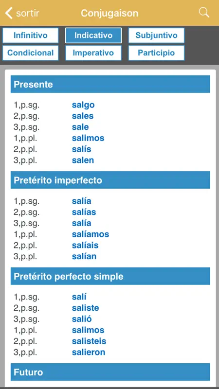 Dictionnaire Français-Espagnol screenshot 4 of 5