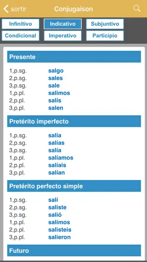Dictionnaire Français-Espagnol iPhone-skjermbilde 4