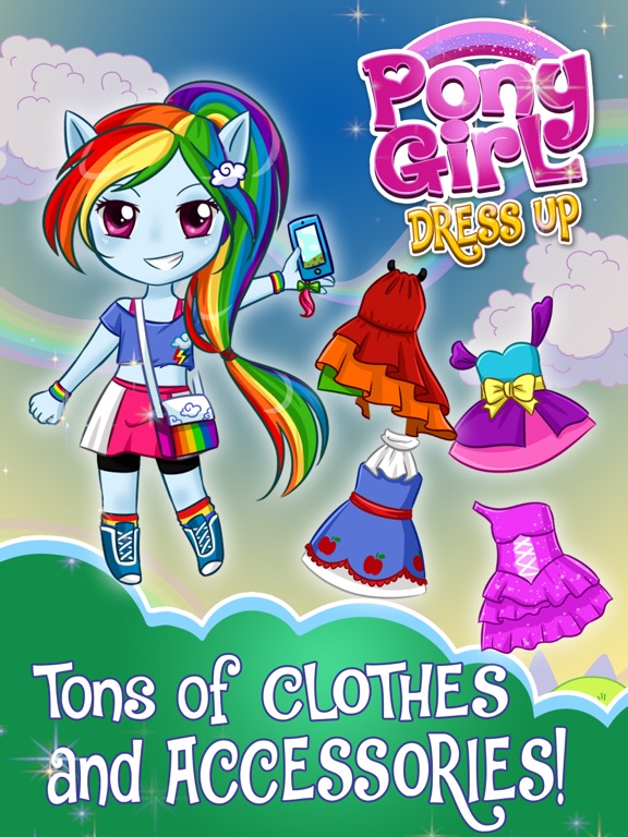 Принцесса Пони Девушки одеваются для iPad