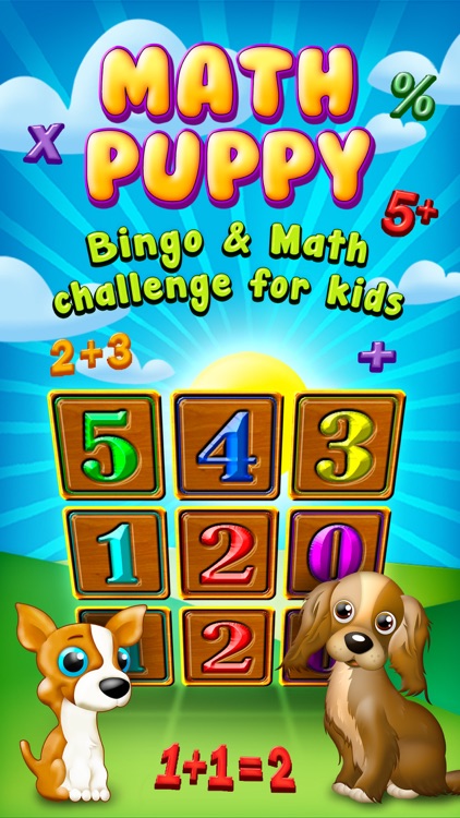 Math Puppy – Bingo Challenge for Kids