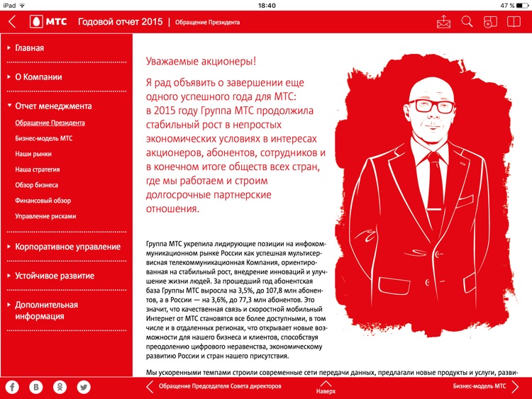 Годовая отчетность Группы МТС