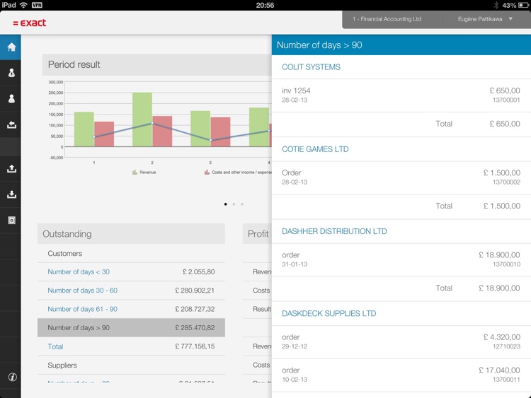 Exact Online for iPad