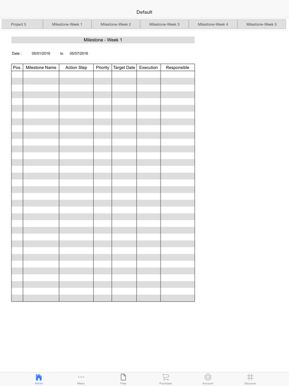Gantt Schedule iPad screenshot