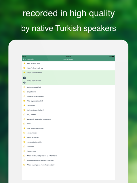 Screenshot #5 pour Speak Turkish - Learn Turkish Phrases & Words for Travel & Live in Turkish speaking countries - Turkish Phrasebook
