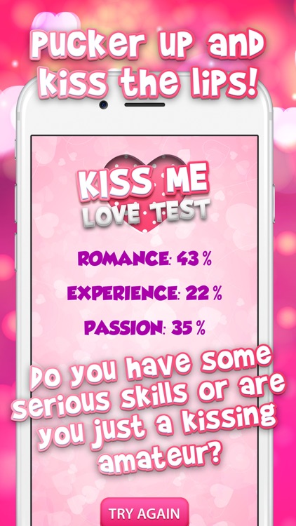 Kiss Me Love Test Game