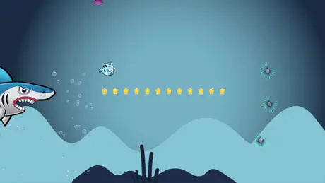 Fish Afraid - Blue Shark Swimming Deep Underwater