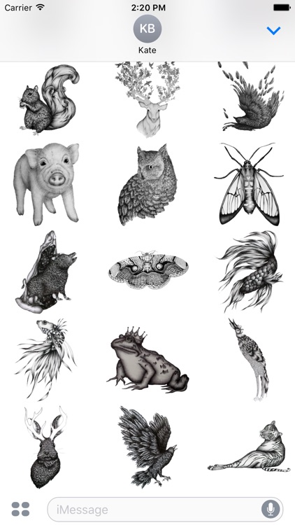 Ink Animals - Redbubble sticker pack