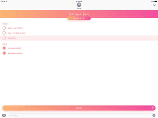 Screenshot #4 pour Do With Me - Listes de tâches avec vos amis