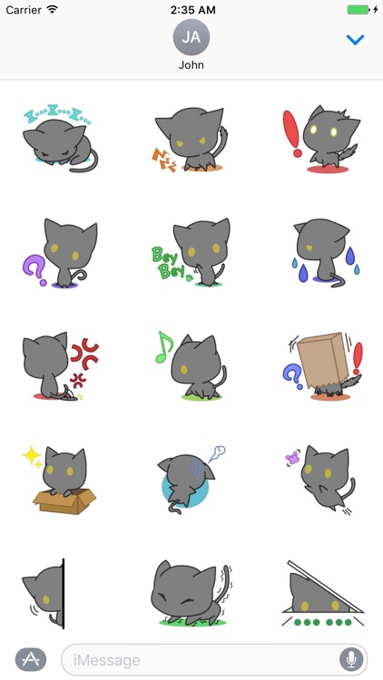 Black Cat Stickers pack for iMessage