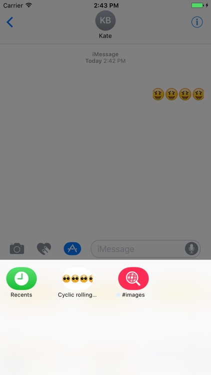Cyclic rolling emoji