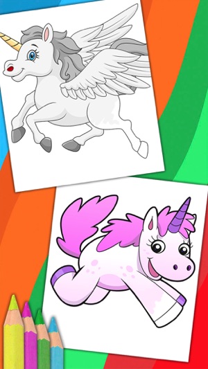 Unicorn & Fantastic Animals Pegasus coloring pages(圖5)-速報App