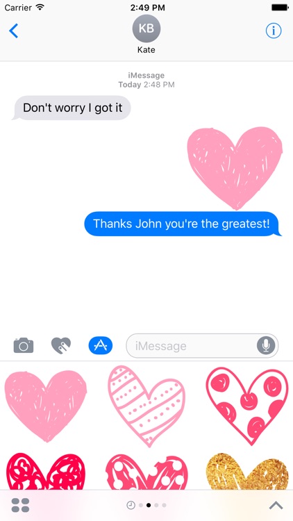 Heart Stickers for Messages