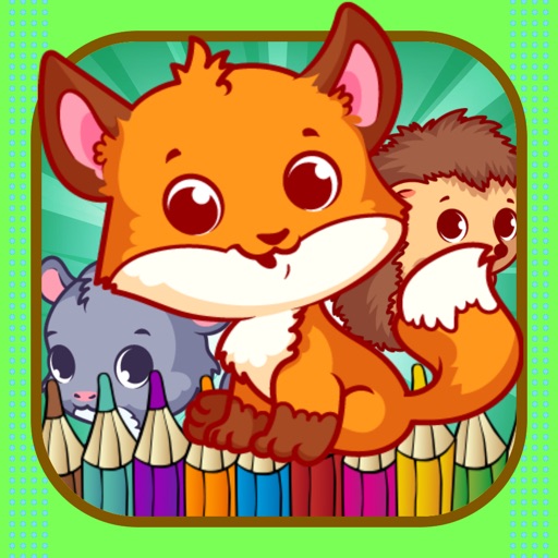 animal coloring book for children-for kids toddlers ii lite 1-2 icon