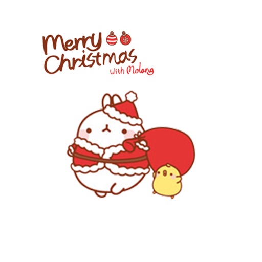 Christmas Kute Molang Sticker