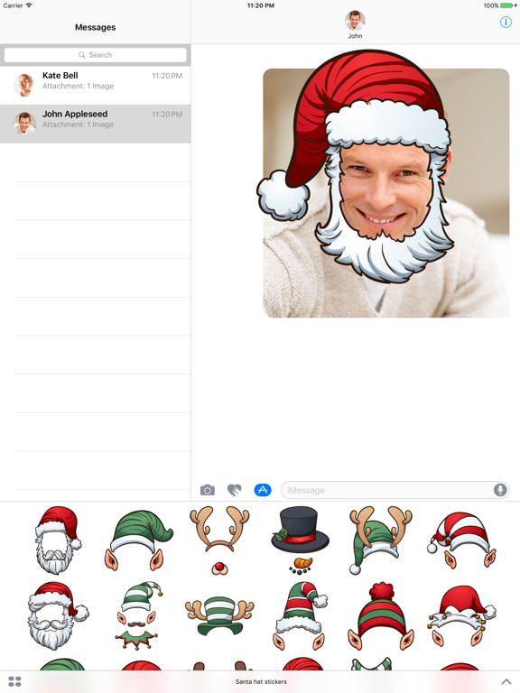 Screenshot #5 pour Santa Hat - Stickers for iMessage