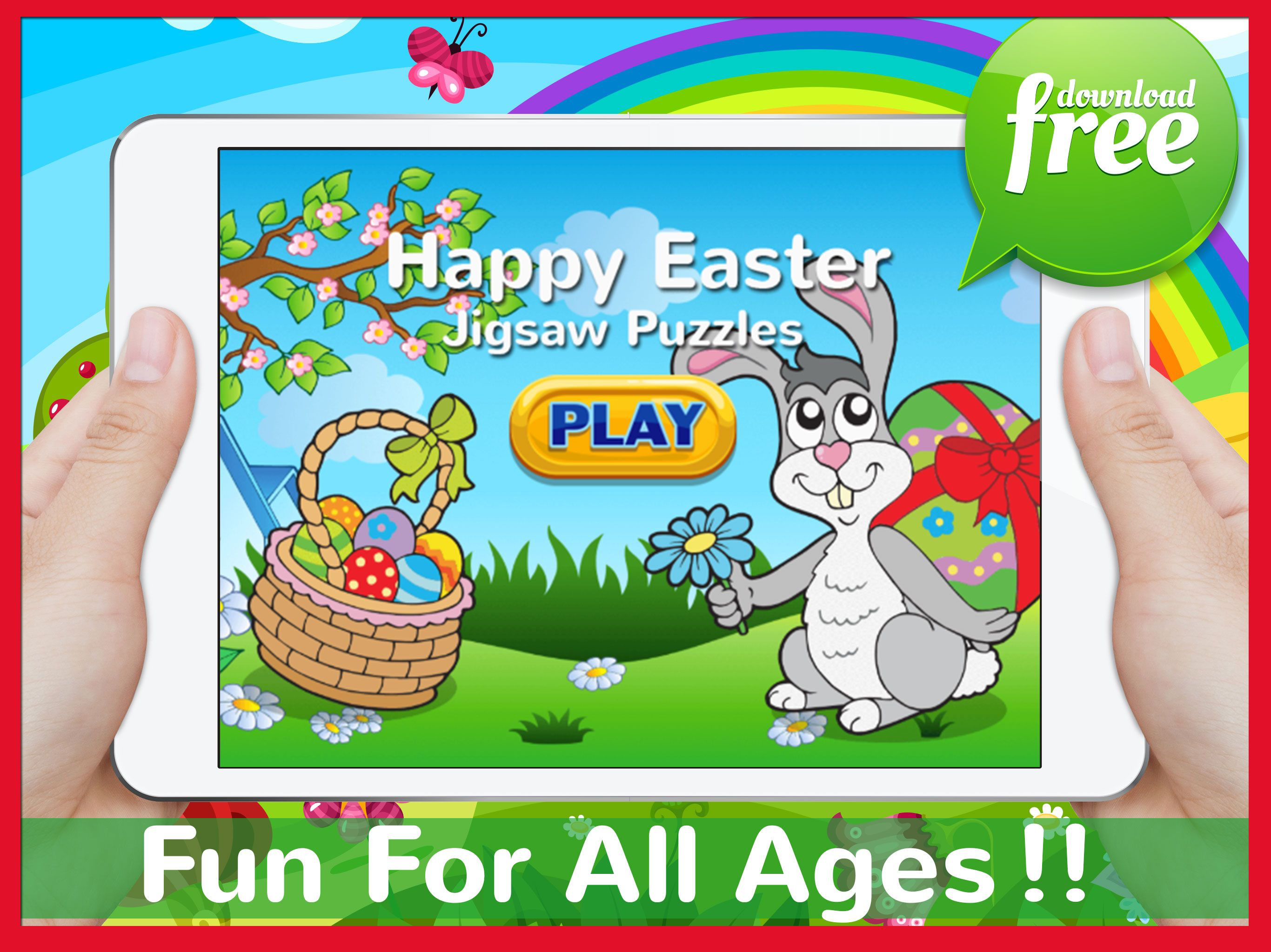 Happy Easter Jigsaw Puzzles HD Games Free For Kids screenshot 7
