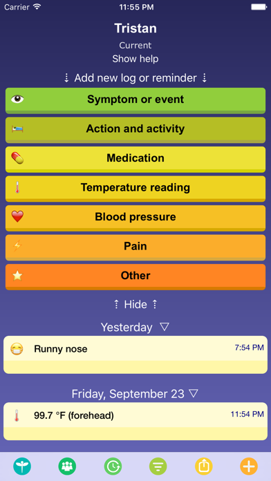 Care Log screenshot