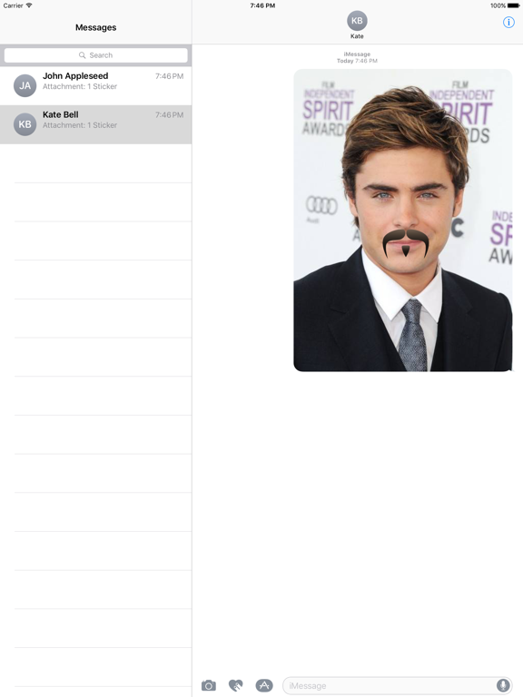 Screenshot #5 pour Moustache Photobomb Stickers for November