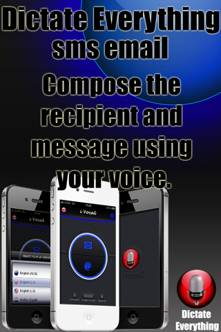 Dictate Everything SMS - EMAIL ( vocal dictation ) screenshot 2