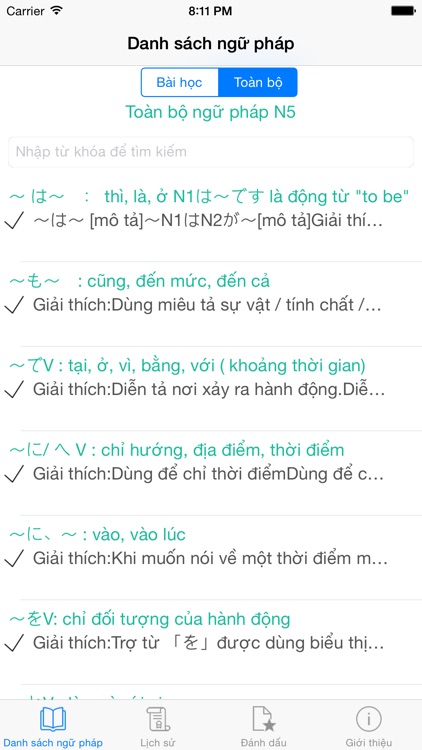 JLPT Ngữ Pháp N5 Pro