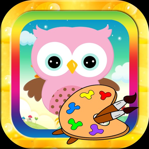 Baby Animal Cartoon Coloring book for kids iOS App