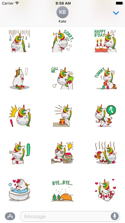 Unicorn Sweet And Cute Sticker For iMessages