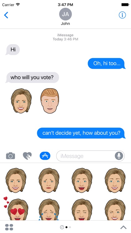 Hillary vs Trump - Stickers for iMessage