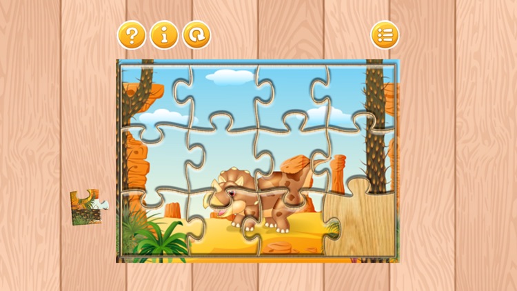 Cute Dinosaur Jigsaw Puzzles Games for Kids Free