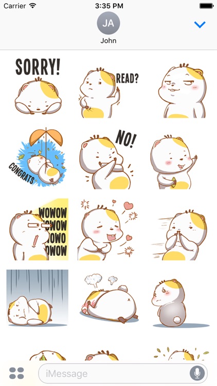 Cute Hamster Stickers for iMessage by AMSTICKERS