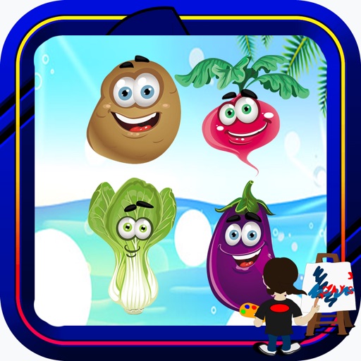 Book Colouring For Cartoon Vegetable Version iOS App