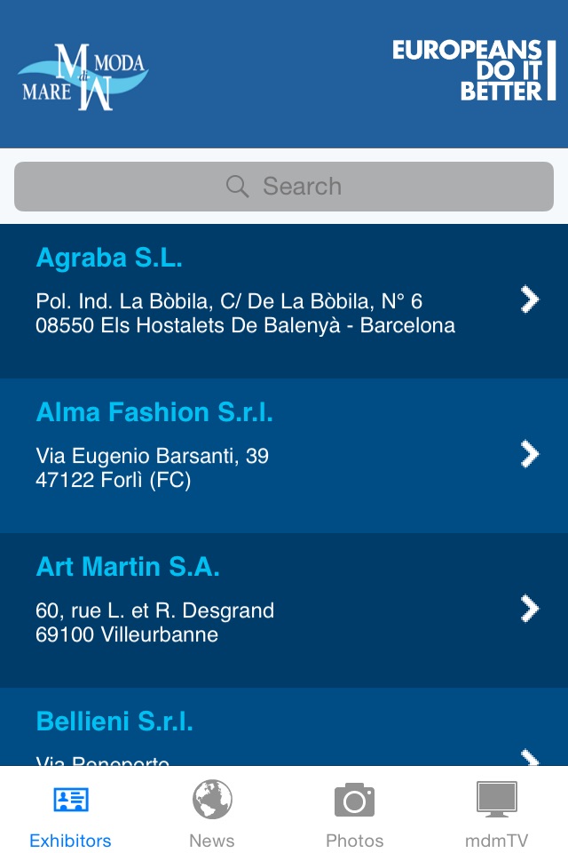 MarediModa–Textile trade show screenshot 2