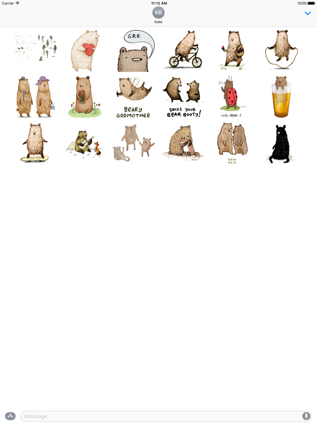 ‎Bear - Redbubble sticker pack Screenshot