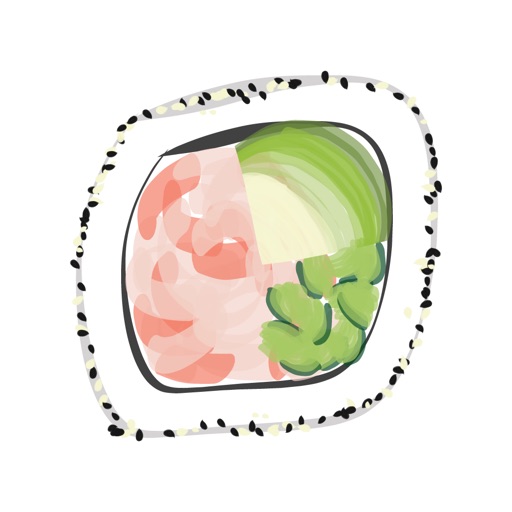Sushi sticker pack - food stickers for iMessage icon