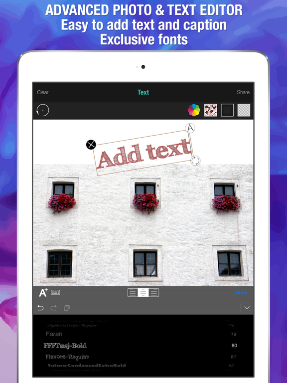 Cute Pic Lab Photo Editor Add cool stickers & text iPad screenshot
