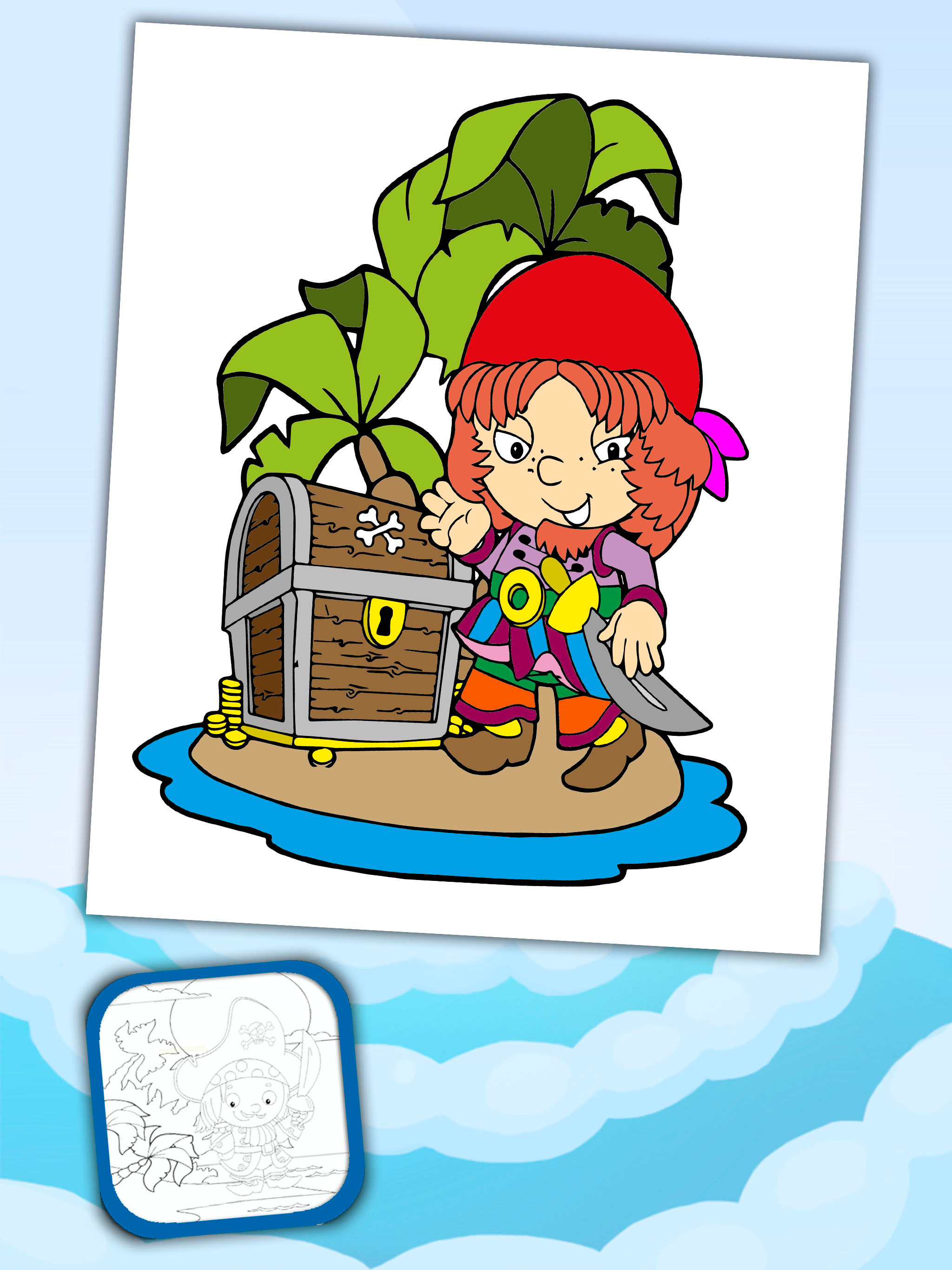 Paint and Color Pirates –coloring book