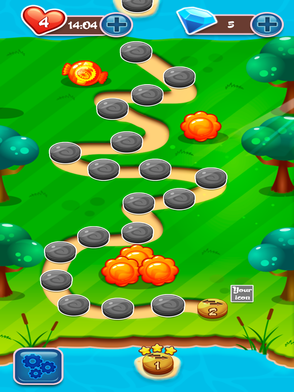Jelly Garden - match three or more iPad screenshot