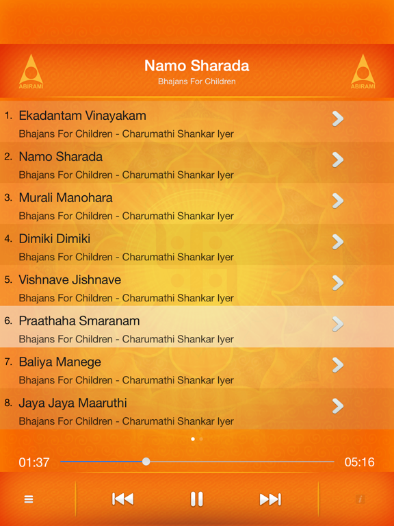 Bhajans for Kids iPad screenshot 5 - Music app