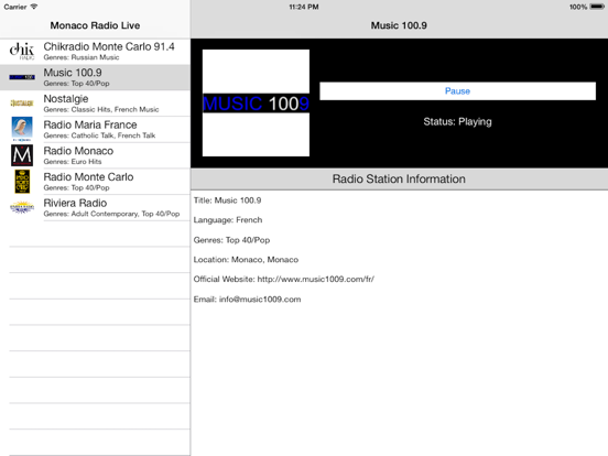 Monaco Radio Live Player (French / le français) iPad screenshot
