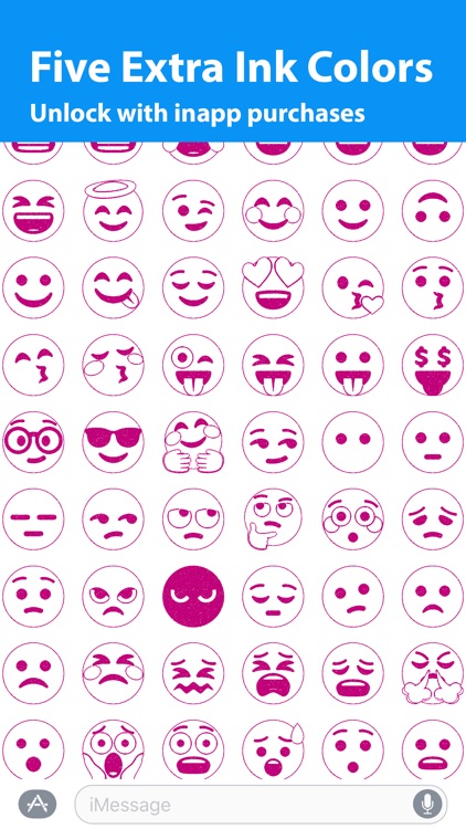 Emoji.Stamp - Ink Stamp Emoji Sticker for iMessage screenshot-4