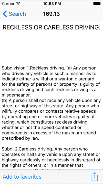 MNLaw -Motor Vehicle- Chapter 169/169A screenshot-3