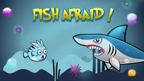 Fish Afraid - Blue Shark Swimming Deep Underwater