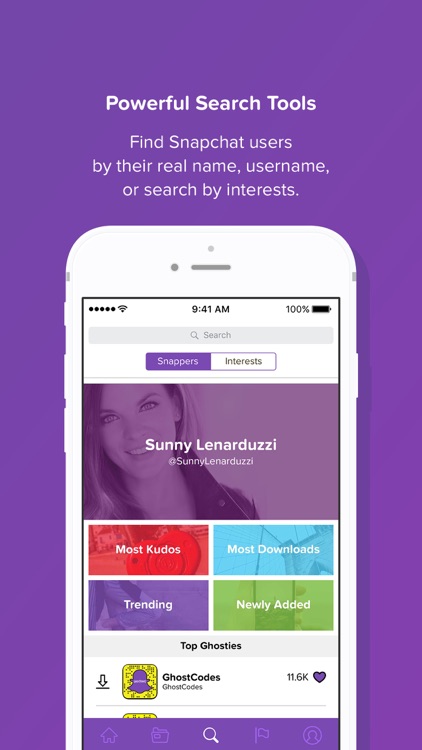 GhostCodes - a discovery app for Snapchat